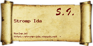 Stromp Ida névjegykártya